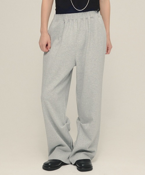 eL(エル)の「【eL】Wide Silhouette Sweat Pants/498736(スウェットパンツ・レディース・グレー/ブラック・FREE)」の2枚目の写真