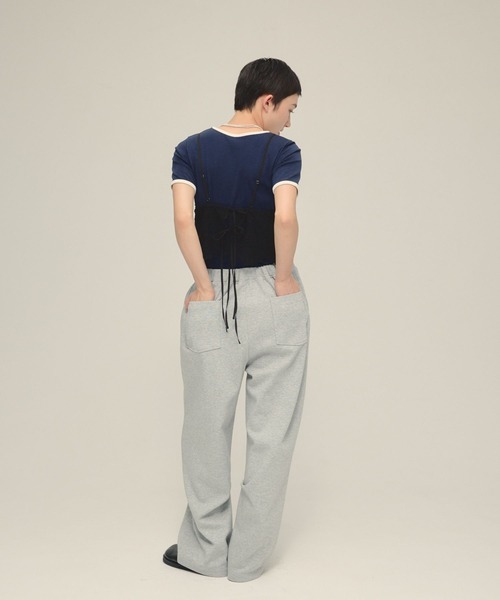 eL(エル)の「【eL】Wide Silhouette Sweat Pants/498736(スウェットパンツ・レディース・グレー/ブラック・FREE)」の12枚目の写真