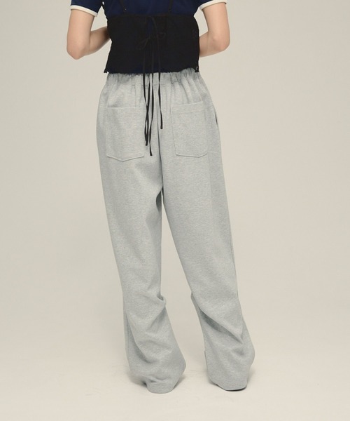 eL(エル)の「【eL】Wide Silhouette Sweat Pants/498736(スウェットパンツ・レディース・グレー/ブラック・FREE)」の14枚目の写真