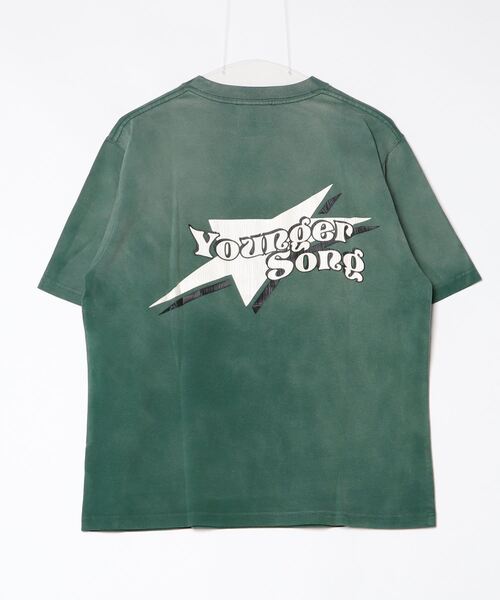 younger song（ヤンガーソング）の「vintage processing star logo ss tee（Tシャツ/カットソー・メンズ・ネイビー/グリーン/レッド/ブラック・X-LARGE/MEDIUM/LARGE）」の5枚目の写真