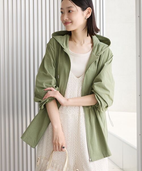 AMERICAN HOLIC（アメリカンホリック）の「【水陸両用】UVカットZIPパーカー（パーカー・レディース・ブラック/ライトカーキ・FREE）」の8枚目の写真