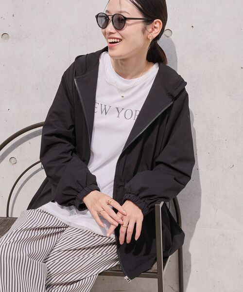 AMERICAN HOLIC（アメリカンホリック）の「【水陸両用】UVカットZIPパーカー（パーカー・レディース・ブラック/ライトカーキ・FREE）」の21枚目の写真