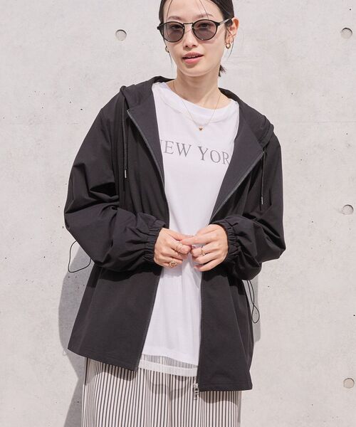 AMERICAN HOLIC（アメリカンホリック）の「【水陸両用】UVカットZIPパーカー（パーカー・レディース・ブラック/ライトカーキ・FREE）」の22枚目の写真