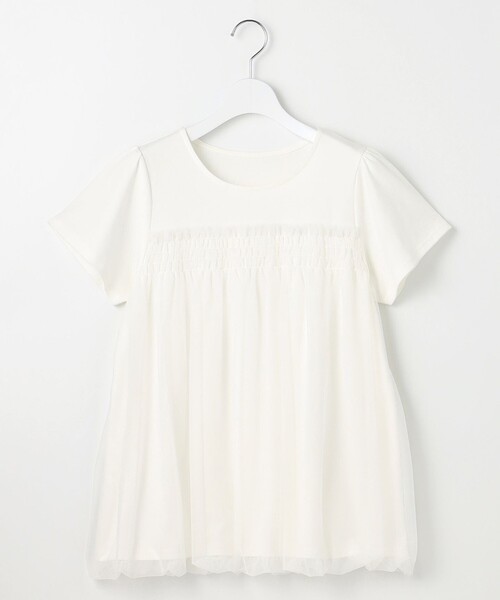 Feroux（フェルゥ）の「【汗ジミが目立たない・洗える】バルーンチュール Tシャツ（Tシャツ/カットソー・レディース・ブラック系/ホワイト系/ダークブラウン系・F）」の8枚目の写真