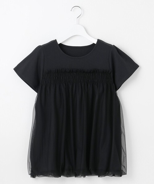 Feroux（フェルゥ）の「【汗ジミが目立たない・洗える】バルーンチュール Tシャツ（Tシャツ/カットソー・レディース・ブラック系/ホワイト系/ダークブラウン系・F）」の10枚目の写真