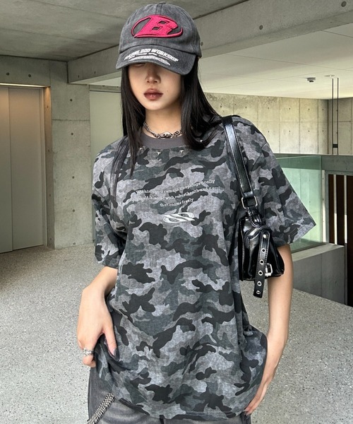 T出品 カモフラージュスタッズTシャツ（Tシャツ/カットソー）｜KsG