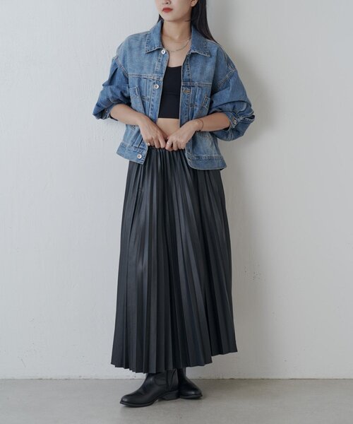 Lui's（ルイス）の「ボリュームスリーブデニムジャケット（テーラードジャケット・レディース・インディゴブルー/ブルー・FREE）」の7枚目の写真