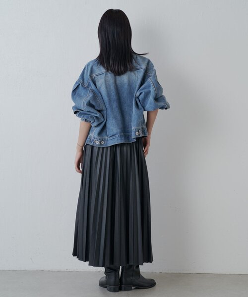 Lui's（ルイス）の「ボリュームスリーブデニムジャケット（テーラードジャケット・レディース・インディゴブルー/ブルー・FREE）」の10枚目の写真