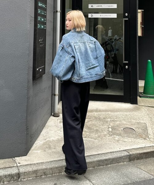 Lui's（ルイス）の「ボリュームスリーブデニムジャケット（テーラードジャケット・レディース・インディゴブルー/ブルー・FREE）」の15枚目の写真