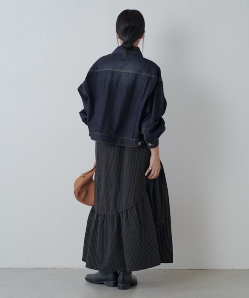 セール】ボリュームスリーブデニムジャケット（テーラードジャケット