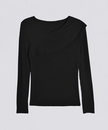 【kiehtova】asymmetry decorate tops/アシンメトリー デコルテ トップス KTWR40