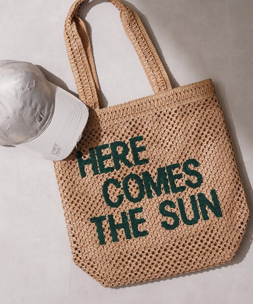 サガラ刺繍 編み込み トートバッグ / Sagara embroidery woven tote