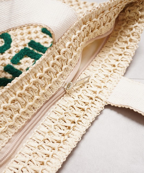 1111clothing（ワンフォークロージング）の「サガラ刺繍 編み込み トートバッグ / Sagara embroidery woven tote bag（トートバッグ・レディース・ブラウン/ナチュラル・FREE）」の11枚目の写真