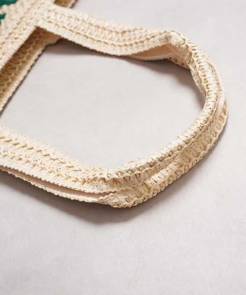 1111clothing（ワンフォークロージング）の「サガラ刺繍 編み込み トートバッグ / Sagara embroidery woven tote bag（トートバッグ・レディース・ブラウン/ナチュラル・FREE）」の12枚目の写真