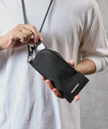 PADRONE（パドローネ）の「PADRONE パドローネ / Eyewear case01 (leather strap) モストロレザー サフィアーノレザーサングラスケース メガネケース / PG9995-5010（サングラス）」