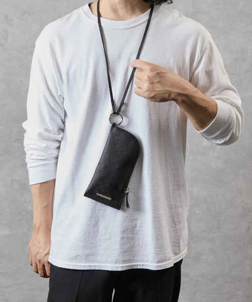 PADRONE（パドローネ）の「PADRONE パドローネ / Eyewear case01 (leather strap) モストロレザー サフィアーノレザーサングラスケース メガネケース / PG9995-5010（サングラス・メンズ・ブラック系その他/ブラック・FREE）」の9枚目の写真