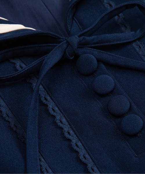 LA POMME petit（ラポミ・プチ）の「再販！人気No.1ワンピース　Sailor Collar Waisted One Piece（ワンピース・レディース・アイボリー/ネイビー・FREE）」の10枚目の写真