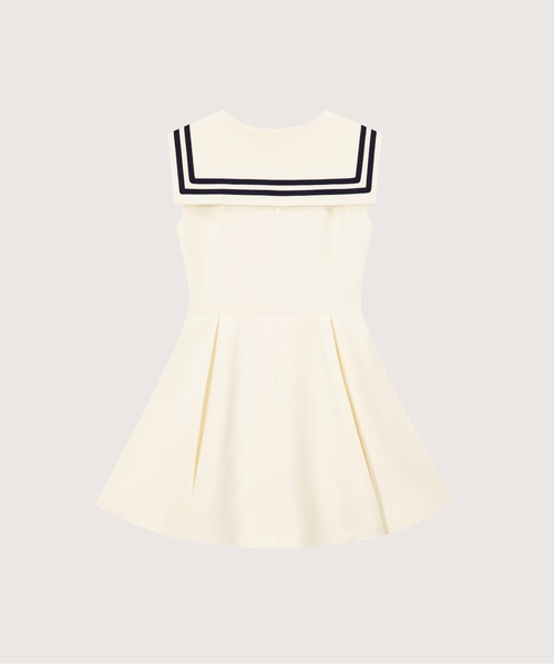 再販！人気No.1ワンピース Sailor Collar Waisted One Piece
