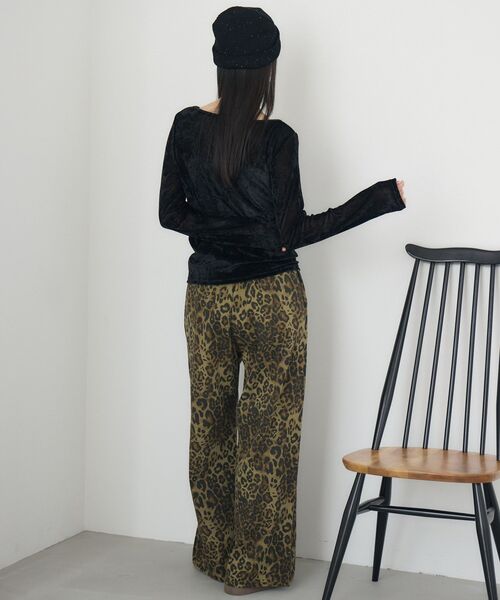 RETRO GIRL（レトロガール）の「【新色追加】イージーデニムPT（デニムパンツ・レディース・ブルー系その他5/ブラック/ダークブルー/レオパード・FREE）」の16枚目の写真