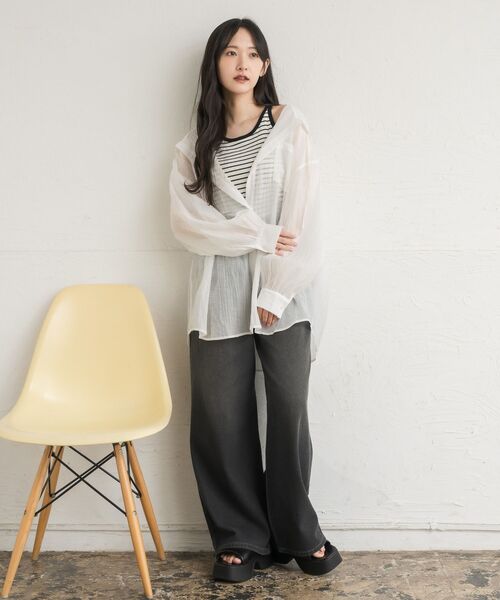 RETRO GIRL（レトロガール）の「【新色追加】イージーデニムPT（デニムパンツ・レディース・ブルー系その他5/ブラック/ダークブルー/レオパード・FREE）」の10枚目の写真