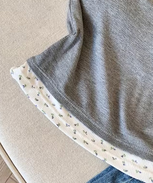 ammy.（エイミードット）の「【 ammy. / エイミードット 】  パッド付 フラワー レイヤード キャミソール（キャミソール・レディース・グレー/アイボリー/ホワイト・FREE）」の3枚目の写真