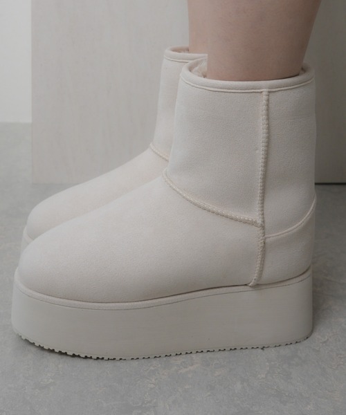 LIPSERVICE（リップサービス）の「2wayカバームートンブーツ（ブーツ・レディース・ブラック/アイボリー・L/M/S）」の10枚目の写真