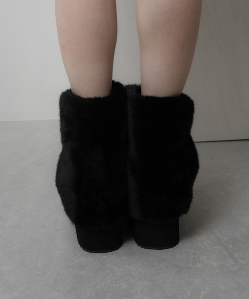 LIPSERVICE（リップサービス）の「2wayカバームートンブーツ（ブーツ・レディース・ブラック/アイボリー・L/M/S）」の14枚目の写真