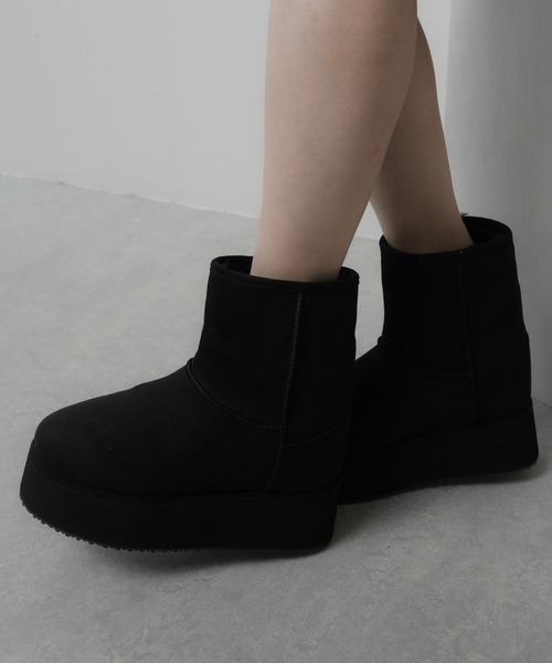 LIPSERVICE（リップサービス）の「2wayカバームートンブーツ（ブーツ・レディース・ブラック/アイボリー・L/M/S）」の15枚目の写真