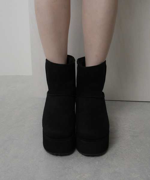 LIPSERVICE（リップサービス）の「2wayカバームートンブーツ（ブーツ・レディース・ブラック/アイボリー・L/M/S）」の16枚目の写真