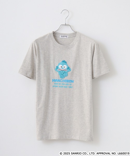 sanrio(サンリオ)の「ハンギョドン サガラ刺繍天竺半袖Tシャツ(Tシャツ/カットソー・メンズ・オートミール/ネイビー/ライトカーキ/チャコール/ピンクベージュ/ブルーグレー/ネイビー系/杢グレー・M/L/LL)」の20枚目の写真