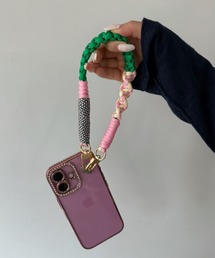 SANSeLF（サンセルフ）の「【SANSeLF】カラフルコード スマホストラップ 手編み風 saa25a032（スマホグッズ）」