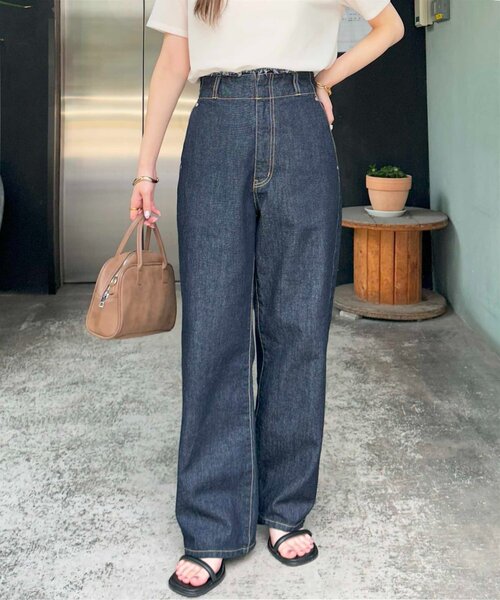 DISCOAT(ディスコート)の「USコットンデニムハイウエストフリンジパンツ(デニムパンツ・レディース・ネイビー・SMALL/MEDIUM/LARGE)」の11枚目の写真