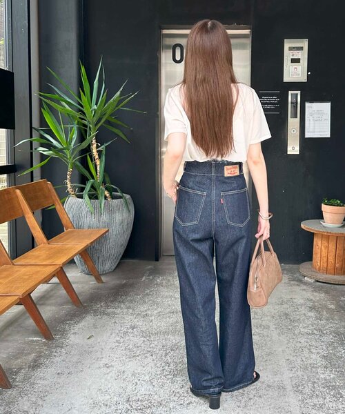 DISCOAT(ディスコート)の「USコットンデニムハイウエストフリンジパンツ(デニムパンツ・レディース・ネイビー・SMALL/MEDIUM/LARGE)」の16枚目の写真