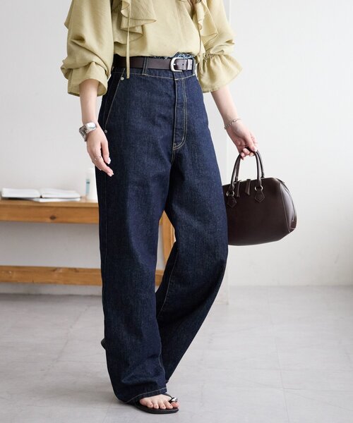 DISCOAT(ディスコート)の「USコットンデニムハイウエストフリンジパンツ(デニムパンツ・レディース・ネイビー・SMALL/MEDIUM/LARGE)」の18枚目の写真