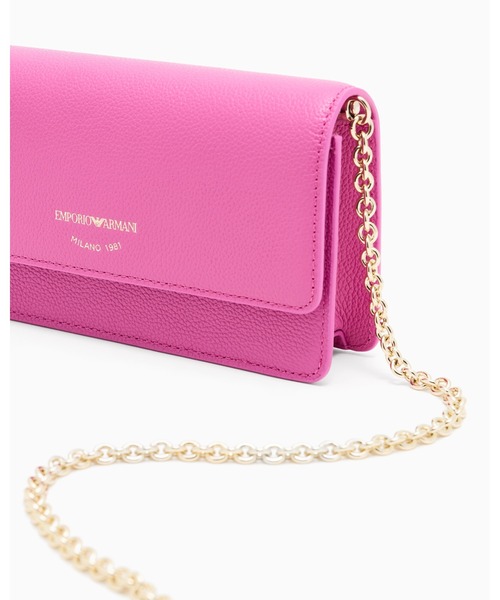 EMPORIO ARMANI（エンポリオアルマーニ）の「【エンポリオ アルマーニ】ミニバッグ タンブルレザー（ショルダーバッグ・レディース・ライトグレー/ブラック/ピンク/ダークベージュ・FREE）」の12枚目の写真