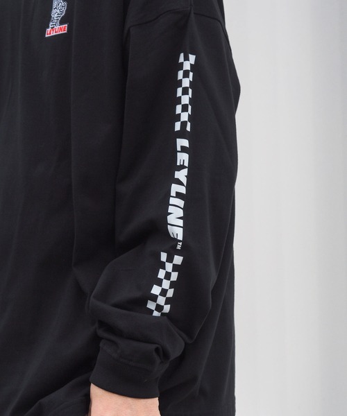 Leyline（レイライン）の「【Leyline】Skull checker l/s tee（Tシャツ/カットソー・メンズ・ブラック/ホワイト・MEDIUM/LARGE/X-LARGE）」の4枚目の写真