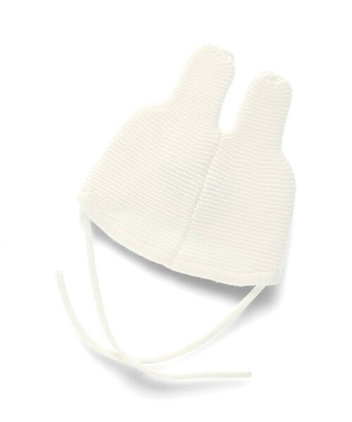 BRANSHES（ブランシェス）の「うさぎ耳ベビーニット帽（ニットキャップ/ビーニー・キッズ・アイボリー/ラベンダー・FREE）」の21枚目の写真