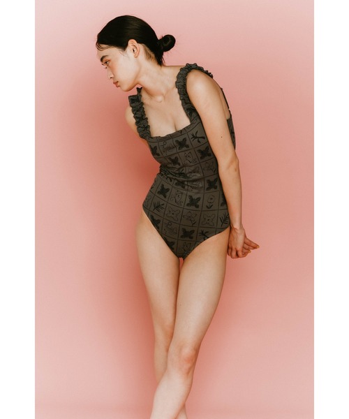 Knuth Marf（クヌースマーフ）の「Knuth Marf back open flower swim suit（水着・レディース・グレー・FREE）」の8枚目の写真