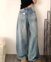 ワイドデニムパンツ