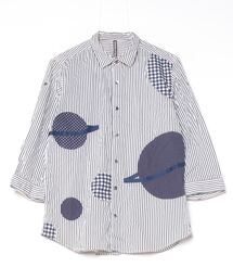 FRAPBOIS/フラボア/異素材ドッキングシャツ/オーバーサイズ/日本