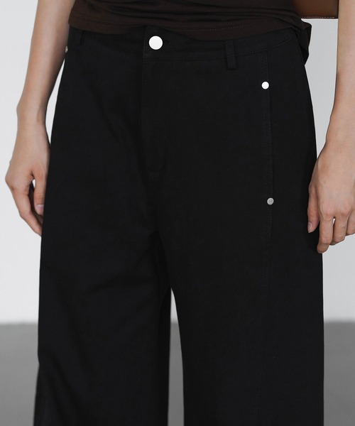 EIGHTHMONTH(エイスマンス)の「ステップシームワイドパンツ EM25a004【EIGHTHMONTH】(その他パンツ・レディース・ブラック・S/M/L)」の5枚目の写真