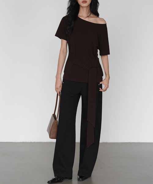 EIGHTHMONTH(エイスマンス)の「ステップシームワイドパンツ EM25a004【EIGHTHMONTH】(その他パンツ・レディース・ブラック・S/M/L)」の7枚目の写真