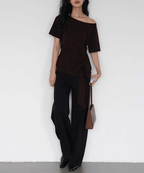 EIGHTHMONTH(エイスマンス)の「ステップシームワイドパンツ EM25a004【EIGHTHMONTH】(その他パンツ・レディース・ブラック・S/M/L)」の8枚目の写真