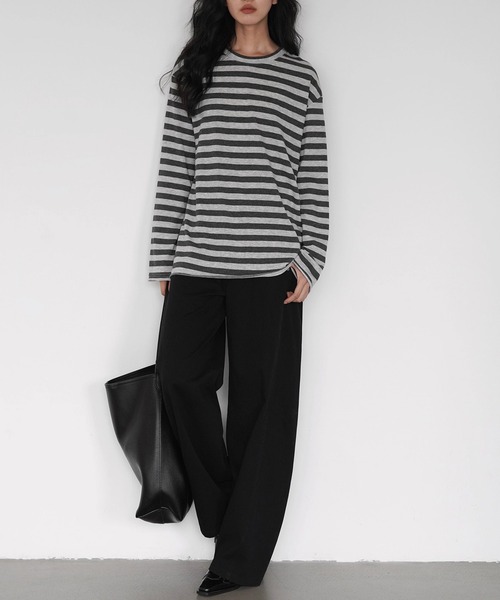 EIGHTHMONTH(エイスマンス)の「ステップシームワイドパンツ EM25a004【EIGHTHMONTH】(その他パンツ・レディース・ブラック・S/M/L)」の10枚目の写真