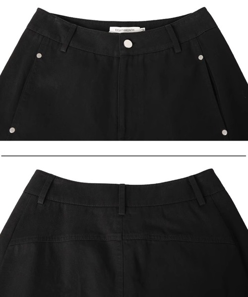EIGHTHMONTH(エイスマンス)の「ステップシームワイドパンツ EM25a004【EIGHTHMONTH】(その他パンツ・レディース・ブラック・S/M/L)」の12枚目の写真