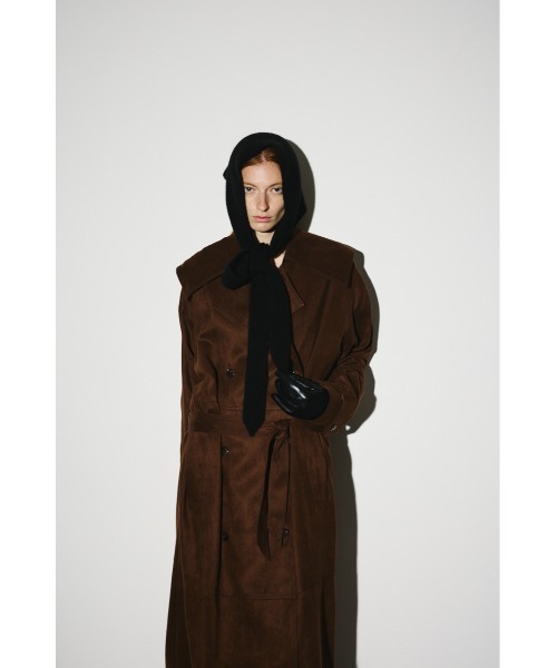 RIM.ARK（リムアーク）の「F/Suede over maxi CT フェイクスエードオーバーマキシコート（トレンチコート・レディース・カーキ/ブラウン・FREE）」の10枚目の写真