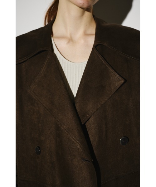 RIM.ARK（リムアーク）の「F/Suede over maxi CT フェイクスエードオーバーマキシコート（トレンチコート・レディース・カーキ/ブラウン・FREE）」の19枚目の写真