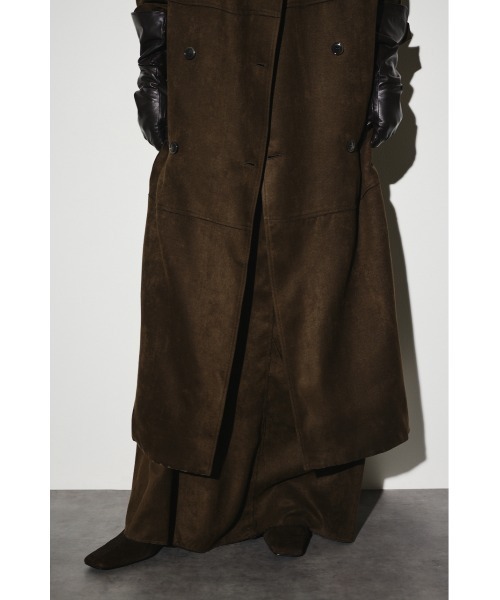 RIM.ARK（リムアーク）の「F/Suede over maxi CT フェイクスエードオーバーマキシコート（トレンチコート・レディース・カーキ/ブラウン・FREE）」の22枚目の写真
