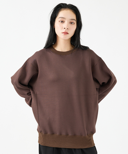 FORTUNA HOMME（フォルトゥナオム）の「【FORTUNA/フォルトゥナ】TECH SWEAT CREW NECK /トロミ鹿子ダンボールプルオーバースウェット【WEB限定】（スウェット・メンズ・ブラック/ブラウン/グリーン・M/L）」の6枚目の写真