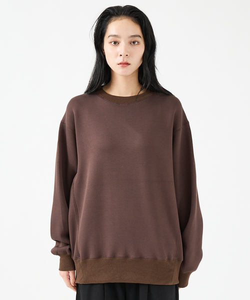 FORTUNA HOMME（フォルトゥナオム）の「【FORTUNA/フォルトゥナ】TECH SWEAT CREW NECK /トロミ鹿子ダンボールプルオーバースウェット【WEB限定】（スウェット・メンズ・ブラック/ブラウン/グリーン・M/L）」の7枚目の写真